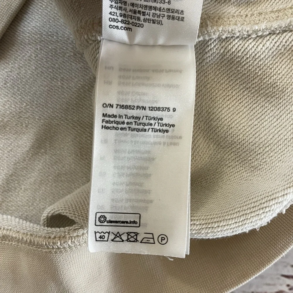 COS Jumper Sweater‎ Womens Beige Sweatshirt Crew Long Sleeve Pullover XS